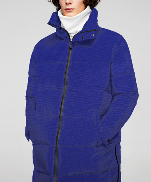 ZBN245A-Quilted coat with a matt sheen