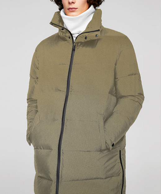 ZBP866D-Water-repellent long cotton jacket